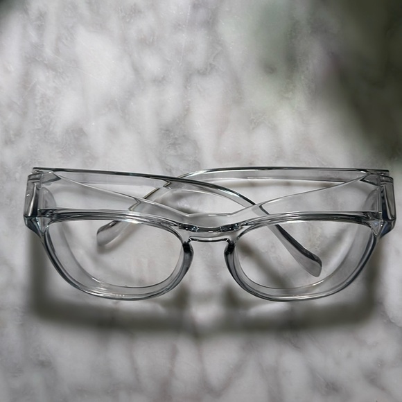 Clear Safety/Blue Light Blocking Glasses,Anti Fog, side protection for Women/Men - Picture 4 of 11